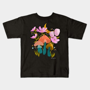 Mushrooms and Flowers Kids T-Shirt